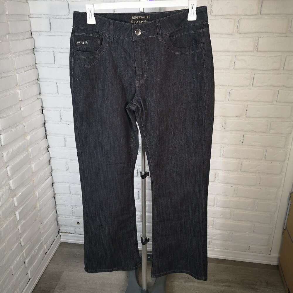 Riders by Lee Ladies Size 16 Zipper & Button Closure Black Premium Jeans